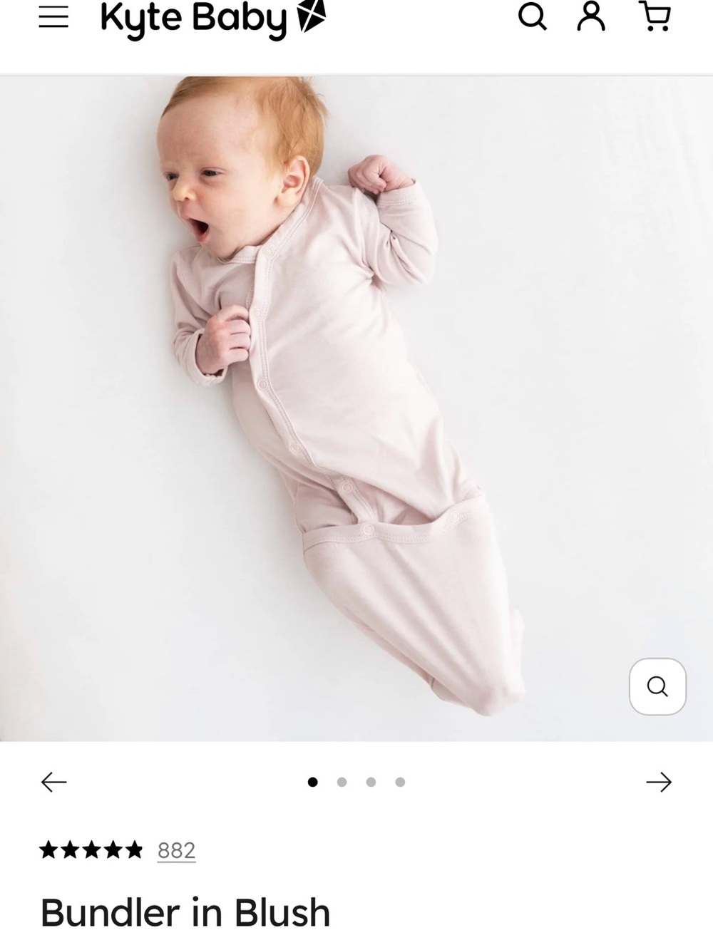 NWT Kyte BABY Blush Sleep Bundler - Blush Infant Pajama Sack